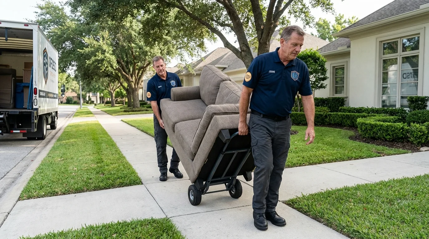 Local residential moving crew loading furniture in Ben Lomond, CA